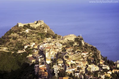 Taormina seen from Castelmola, Sicily